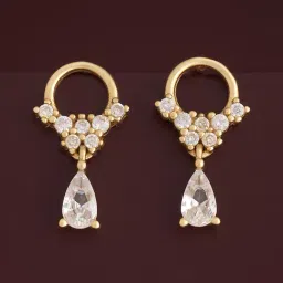 Kushal's Fashion Jewellery White Gold Polished Silver Earring for Women-picture-37