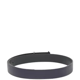 Carlton London Navy Leather Waist Belt For Men image 3