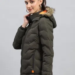 Rock.it Olive Regular Fit Puffer Jacket image 3