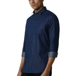 Van Heusen Navy Slim Fit Denim Shirt image 3
