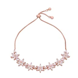 Kai Jewel Sterling Silver Rose Gold The Floral Edge Adjustable Bracelet image 3