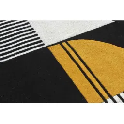 Presto Yellow & Black Wool Hand Tufted Carpet image 3