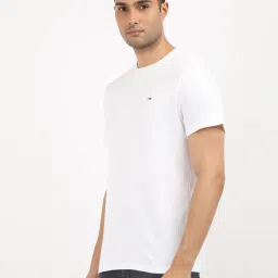 Tommy Hilfiger White Cotton Slim Fit T-Shirts image 3