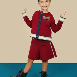 One Friday Kids Maroon Regular Fit Shorts-picture-38