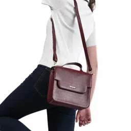 Fastrack Cherry Textured Medium Sling Handbag image 2