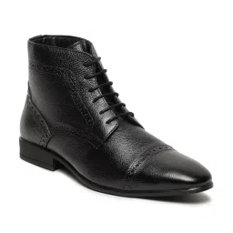 Teakwood Leathers Men's Black Derby Boots image 3