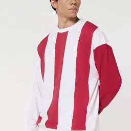 Bewakoof White Relaxed Fit Self Design Sweatshirt image 3