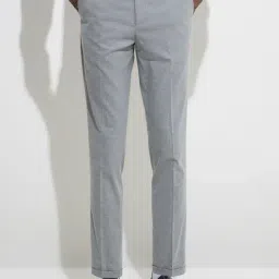 WES Formals by Westside Grey Relaxed-Fit Mid-Rise Trousers-picture-23