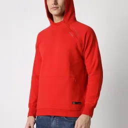 Peter England Red Regular Fit Hooded Sweatshirt image 3