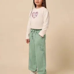 U.S. Polo Assn. Girls Green Cotton Jeans image 3