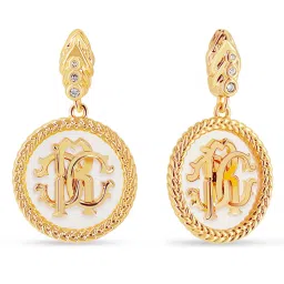 Roberto Cavalli Gold Stainless Steel Earrings image 3