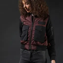 Campus Sutra Red Other Print Jacket image 3