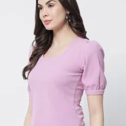Trend Arrest Lilac Round Neck Top image 3