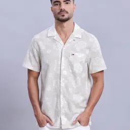 TOMMY HILFIGER Beige Cotton Regular Fit Floral Shirt-picture-24