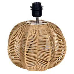 Homesake Brown Printed Metal Industrial Cylindrical Shaped Table Lamp with Bulb image 2