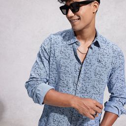 WROGN Opaque Abstract Printed Casual Shirt-picture-43