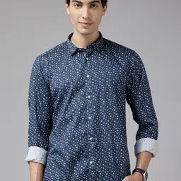 Blackberrys Cotton Slim Fit Floral Opaque Printed Casual Shirt-image-19