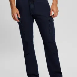 Guess Blue Slim Fit Solid Jeans-picture-12