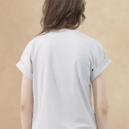 RAREISM Grey Cotton Blend Printed Short Sleeves T-Shirt image 2