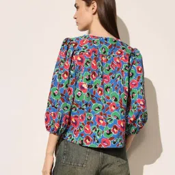 Only Blue Regular Fit Printed Top image 2