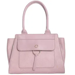 Caprese Dakota Mauve Faux Leather Textured Shoulder Handbag-image-36