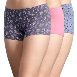 Leading Lady Multicolor Printed Boy Shorts - Pack of 3-image-56