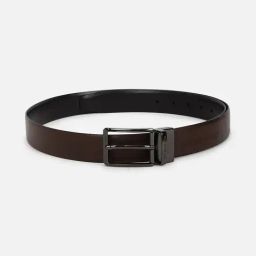 Van Heusen Brown Leather Textured Reversible Belt-picture-43