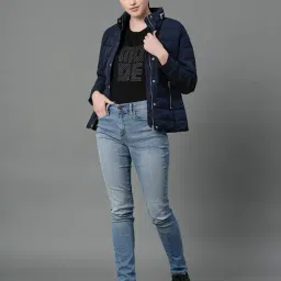 Mode by Red Tape Navy Regular Fit Puffer Jacket image 5