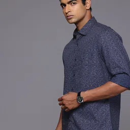 Louis Philippe Sport Slim Fit Micro Ditsy Printed Casual Shirt-picture-22