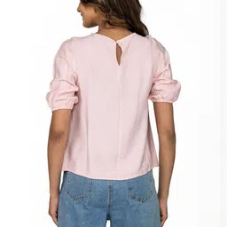 AMADORE Women Synthetic Crepe Solid Tops image 2