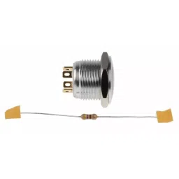 RS PRO Illuminated Push Button Switch Momentary 16 mm Cutout SPST Red LED 36 V DC, 1758516 image 4