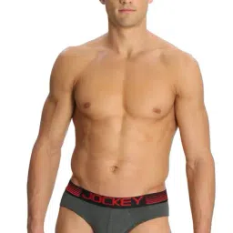 Jockey US07 Dark Grey Super Combed Cotton Briefs with Ultrasoft Waistband-picture-32