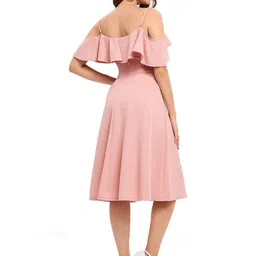 C4D Cold-Shoulder Fit & Flare Maxi Dress image 4