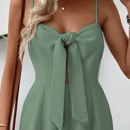 StyleCast Women Tie-Up Smocked Playsuit image 2