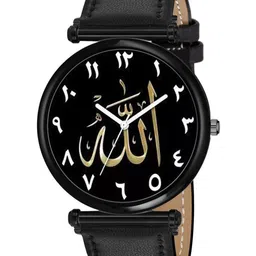 CSAMON Men Printed Dial & Leather Straps Analogue Watch C34BLK Islamic NUM07 Chikani L image 3