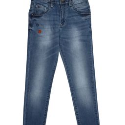 LEO Slim Fit Stretch Button Down Jeans - Blue-picture-4