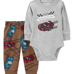 Carter's 2-Piece Grey Race Car Print Pant Set - Grey-picture-18