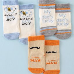 Bonjour Ankle Length Cotton Socks Pack of 3 (Color May Vary)-picture-5