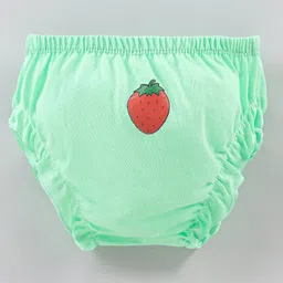 Babyhug Cotton Bloomers Polka Dot & Strawberry Printed Pack of 3 - Red Pink Green image 2