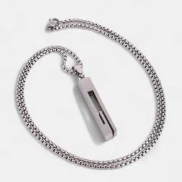 French Accent Silver-Plated Geometric Pendants with Chains image 5