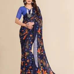 Moda Rapido Floral Printed Saree with Blouse Piece-picture-47