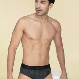 XYXX Pack Of 3 Checked Mid-Rise Basic Anti-Microbial Briefs XYBRF3PCKN958 image 4