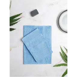 SPACES 100% Cotton Light Blue Hand Towel Pack Of 2-image-89