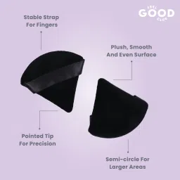 Feel Good Club Makeup Applicator Trio - 1 Pizza Puff 1 Finger Puff & 1 Mini Blender (Mixed Colours) image 5