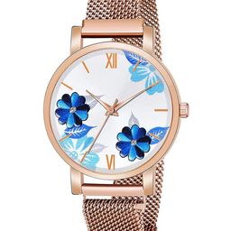 CSAMON Women Printed Dial & Bracelet Style Straps Analogue Watch C_36 BLU D RG Maganet_F-picture-2