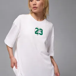 Nike Women Jordan Essentials Women Varsity Printed T-shirt-image-57