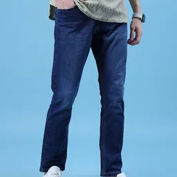 V-Mart Men Regular Fit Mid-Rise Light Fade Stretchable Denim Jeans image 3