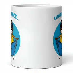 Mr UVD White & Blue Printed Ceramic Glossy Mugs Set of Cups and Mugs image 2