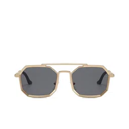 SPADEACES Unisex Other UV Protected Lens Sunglasses GOLD BLACK HEXAGON 046 image 3