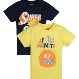 PLUM TREE Boys Typography 2 Printed Applique T-shirt-picture-25